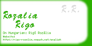 rozalia rigo business card